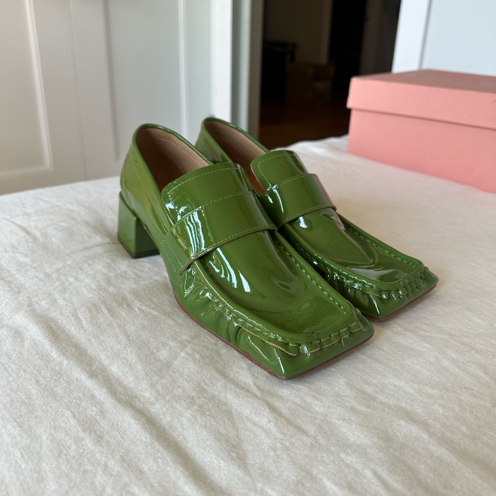 MIISTA Serena Green Olive Flats
